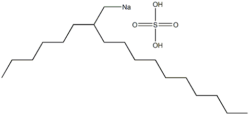 Sulfuric acid 2-hexyldodecyl=sodium salt,,结构式