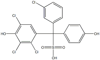 (3-Chlorophenyl)(2,3,5-trichloro-4-hydroxyphenyl)(4-hydroxyphenyl)methanesulfonic acid