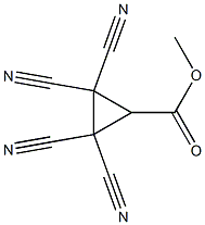 2,2,3,3-Tetracyanocyclopropanecarboxylic acid methyl ester,,结构式