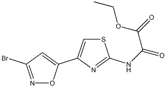 N-[4-[3-Bromo-5-isoxazolyl]-2-thiazolyl]oxamidic acid ethyl ester Structure