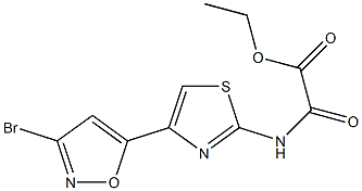 N-[4-[3-Bromo-5-isoxazolyl]-2-thiazolyl]oxamidic acid ethyl ester Struktur