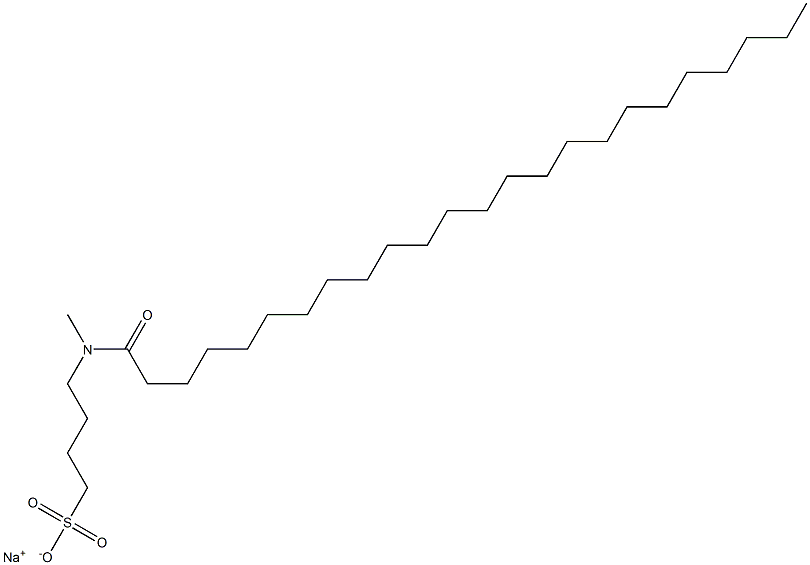 4-[N-(1-Oxotetracosyl)-N-methylamino]-1-butanesulfonic acid sodium salt Structure