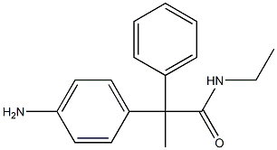 2-(p-Aminophenyl)-N-ethyl-2-phenylpropionamide,,结构式