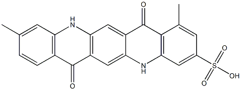 5,7,12,14-Tetrahydro-1,10-dimethyl-7,14-dioxoquino[2,3-b]acridine-3-sulfonic acid,,结构式