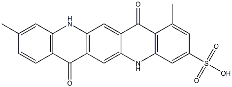 5,7,12,14-Tetrahydro-1,10-dimethyl-7,14-dioxoquino[2,3-b]acridine-3-sulfonic acid Structure