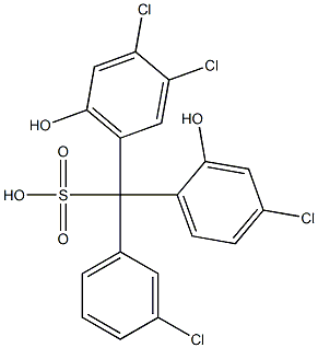 (3-Chlorophenyl)(4-chloro-2-hydroxyphenyl)(3,4-dichloro-6-hydroxyphenyl)methanesulfonic acid|