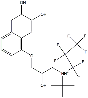 2-Hydroxy-3-[[(6,7-dihydroxy-5,6,7,8-tetrahydronaphthalen)-1-yl]oxy]-N-tert-butyl-N-(1,1,2,2,3,3,3-heptafluoropropyl)-1-propanaminium