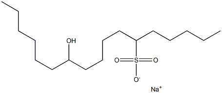 11-Hydroxyheptadecane-6-sulfonic acid sodium salt 结构式