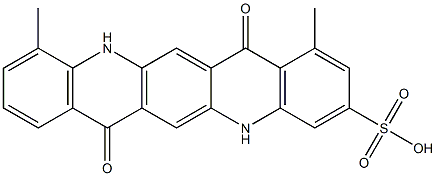 5,7,12,14-Tetrahydro-1,11-dimethyl-7,14-dioxoquino[2,3-b]acridine-3-sulfonic acid Structure