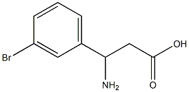 (RS)-3-氨基-3-(3-溴苯基)丙酸,,结构式