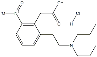 2-[2-(dipropylamino)-ethyl]-6-nitrophenylacetic acid hydrochloride Structure