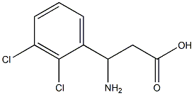 (RS)-3-氨基-3-(2,3-二氯苯基)丙酸, , 结构式