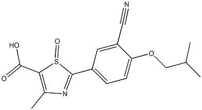 2-(3-cyano-4-isobutoxyphenyl)-4-methylthiazole-5-carboxylic acid 1-oxide 化学構造式