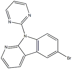 6-bromo-9-(pyrimidin-2-yl)-9H-pyrido[2,3-b]indole 化学構造式