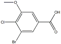3-bromo-4-chloro-5-methoxybenzoic acid Struktur