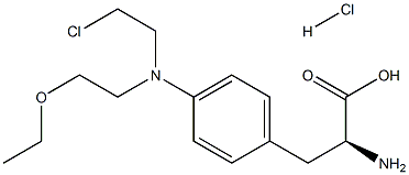 (S)-2-amino-3-(4-((2-chloroethyl)(2-ethoxyethyl)amino)phenyl)propanoic acid hydrochloride 化学構造式