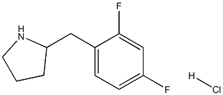 2-[(2,4-difluorophenyl)methyl]pyrrolidine hydrochloride Struktur