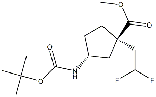 2411591-33-6 (1R,3R)-methyl 3-((tert-butoxycarbonyl)amino)-1-(2,2-difluoroethyl)cyclopentanecarboxylate
