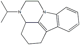 3-isopropyl-2,3,3a,4,5,6-hexahydro-1H-pyrazino[3,2,1-jk]carbazole Struktur