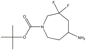 tert-butyl 5-amino-3,3-difluoroazepane-1-carboxylate Struktur