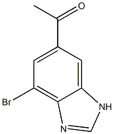1-(7-Bromo-3H-benzoimidazol-5-yl)-ethanone 化学構造式