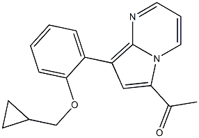 1-(8-(2-(Cyclopropylmethoxy)phenyl)pyrrolo[1,2-a]pyrimidin-6-yl)ethanone Structure