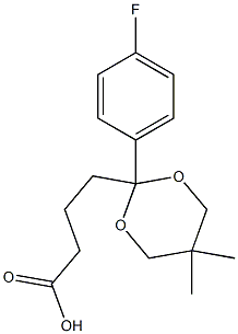 2-(4-Fluorophenyl)-5,5-dimethyl-1,3-dioxane-2-butanoic Acid Struktur