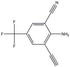 2-Amino-3-ethynyl-5-(trifluoromethyl)benzonitrile Structure