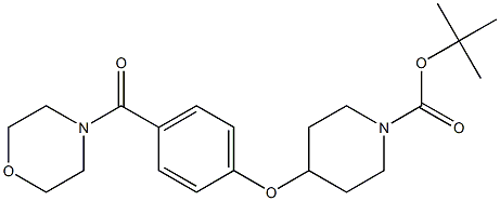 tert-Butyl 4-(4-(morpholine-4-carbonyl)phenoxy)piperidine-1-carboxylate Structure