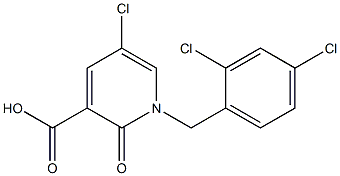 5-Chloro-1-(2,4-dichlorobenzyl)-2-oxo-1,2-dihydropyridine-3-carboxylic acid Structure