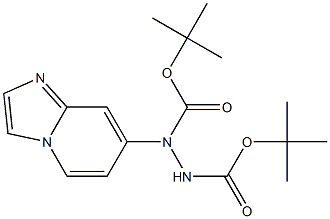 di-tert-butyl 1-(imidazo[1,2-a]pyridin-7-yl)hydrazine-1,2-dicarboxylate, 2411640-65-6, 结构式