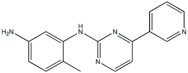 N-(2-甲基-5-氨基苯基)-4-(3-吡啶基)-2-嘧啶胺,,结构式