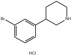 3-(3-bromophenyl)piperidine hydrochloride Structure