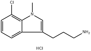 3-(7-chloro-1-methyl-1H-indol-3-yl)propan-1-amine hydrochloride 结构式