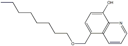 5-辛氧基甲基-8-羟基喹啉 结构式