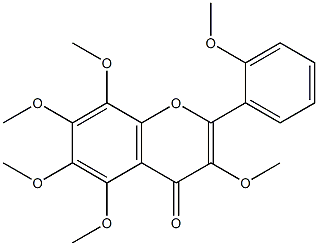 六甲氧基黄酮, , 结构式