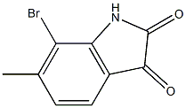 7-溴-6-甲基-2,3-二氢-1H-吲哚-2,3-二酮,,结构式