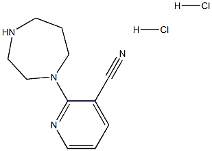 2-(1,4-diazepan-1-yl)pyridine-3-carbonitrile dihydrochloride Structure