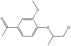 1-[4-(2-Chloro-1-methyl-ethoxy)-3-methoxy-phenyl]-ethanone Structure