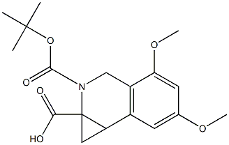 2-(TERT-BUTOXYCARBONYL)-4,6-DIMETHOXY-1A,2,3,7B-TETRAHYDRO-1H-CYCLOPROPA[C]ISOQUINOLINE-1A-CARBOXYLIC ACID,,结构式