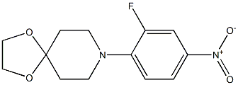 8-(2-FLUORO-4-NITROPHENYL)-1,4-DIOXA-8-AZASPIRO[4.5]DECANE 化学構造式