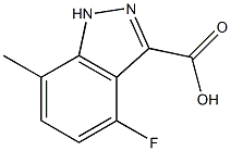 4-FLUORO-7-METHYL-3-(1H)INDAZOLECARBOXYLIC ACID 结构式