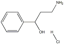 3-AMINO-1-PHENYL-PROPAN-1-OL HYDROCHLORIDE 结构式