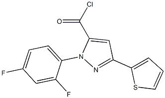 2-(2,4-DIFLUORO-PHENYL)-5-THIOPHEN-2-YL-2H-PYRAZOLE-3-CARBONYL CHLORIDE,,结构式