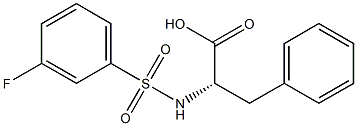 N-[(3-FLUOROPHENYL)SULFONYL]PHENYLALANINE Structure