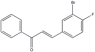 4Fluoro-3-BromoChalcone 化学構造式