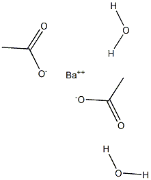 Barium acetate dihydrate Struktur