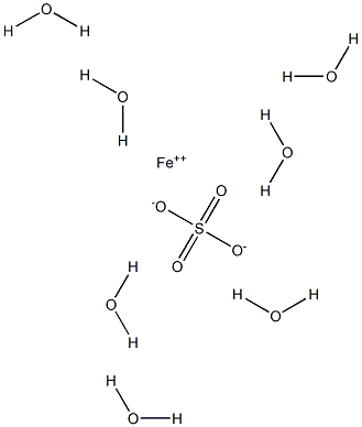 Iron(II) sulfate heptahydrate,,结构式