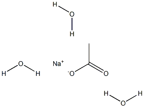 Sodium acetate trihydrate Struktur