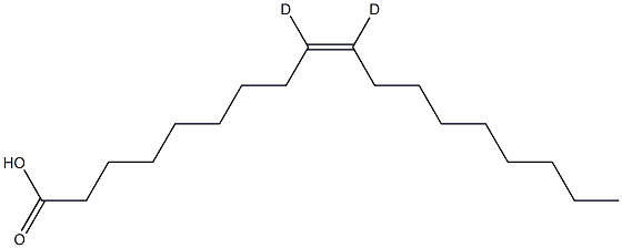 Oleic Acid-9,10-D2  (trans) 化学構造式